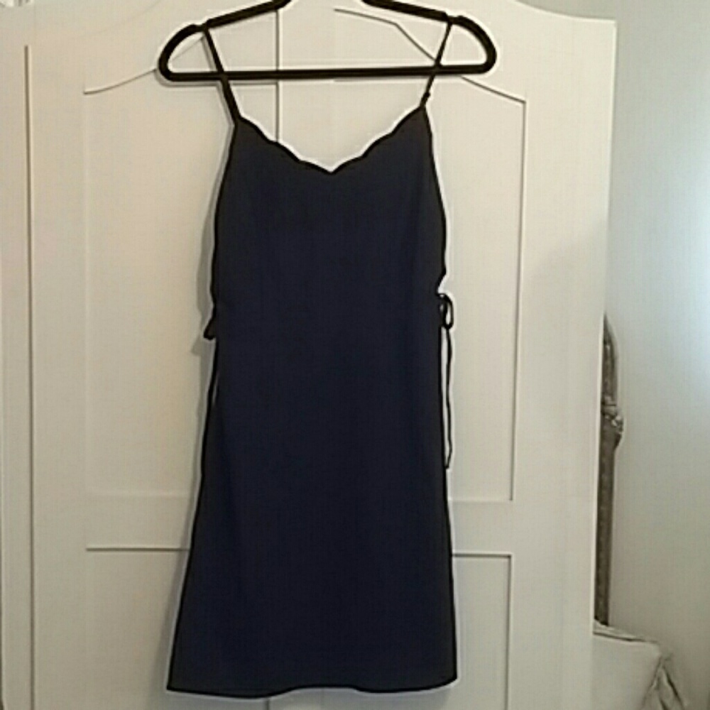 Nasty gal little black dress corset side tie New