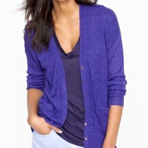 J. Crew Cable Knit Linen Sweater