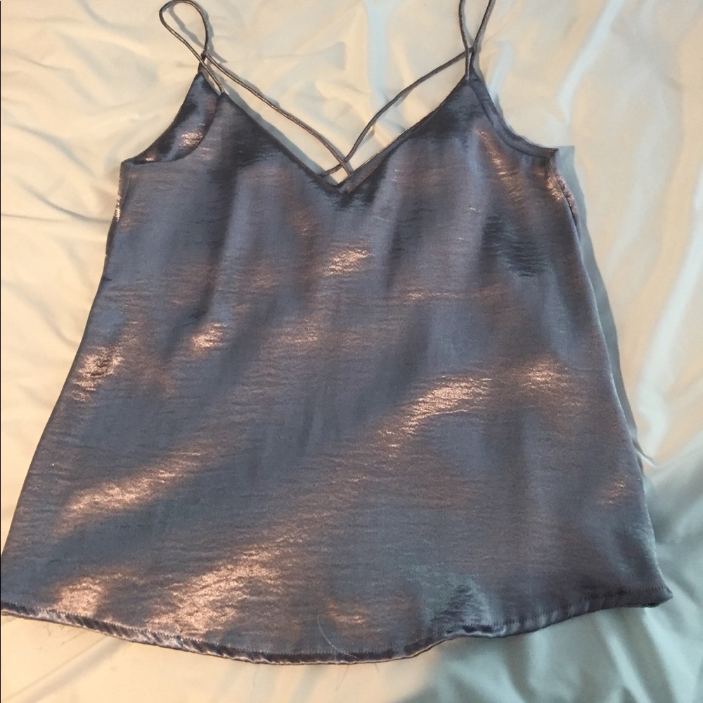 V-neck silky lavender tank from h&m
