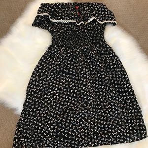 Maxi flower strapless dress