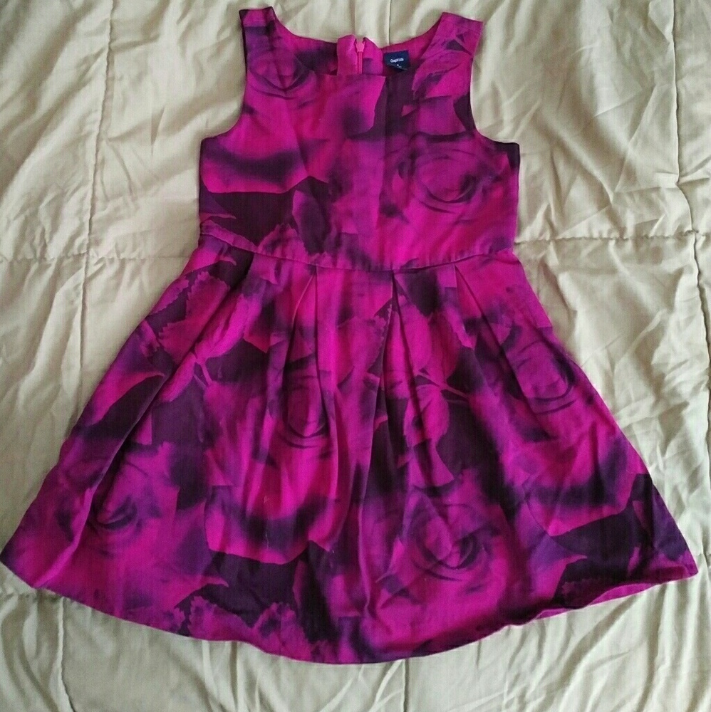 Gap kids rose print sleeveless dress