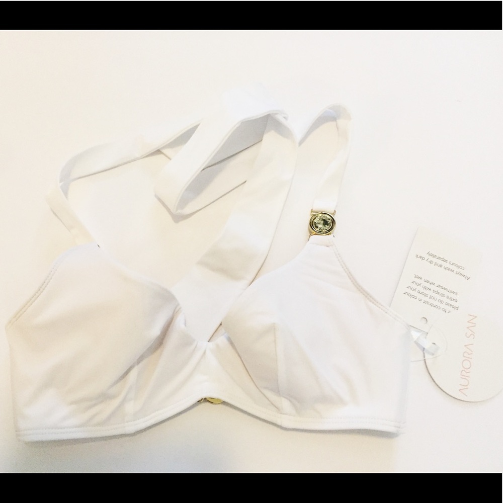 Aurora San White Bikini Set with straps