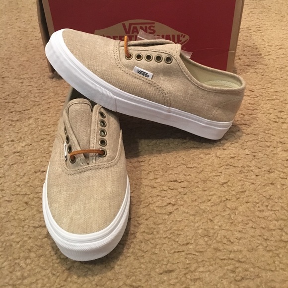 Vans Shoes Washed Canvas Authentic Slim Vans Poshmark