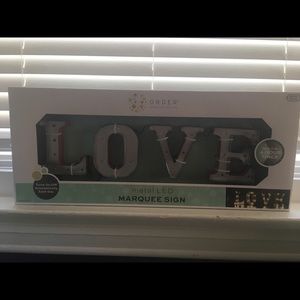LOVE metal LED light up sign