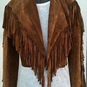 Vintage Suede Fringe Jacket