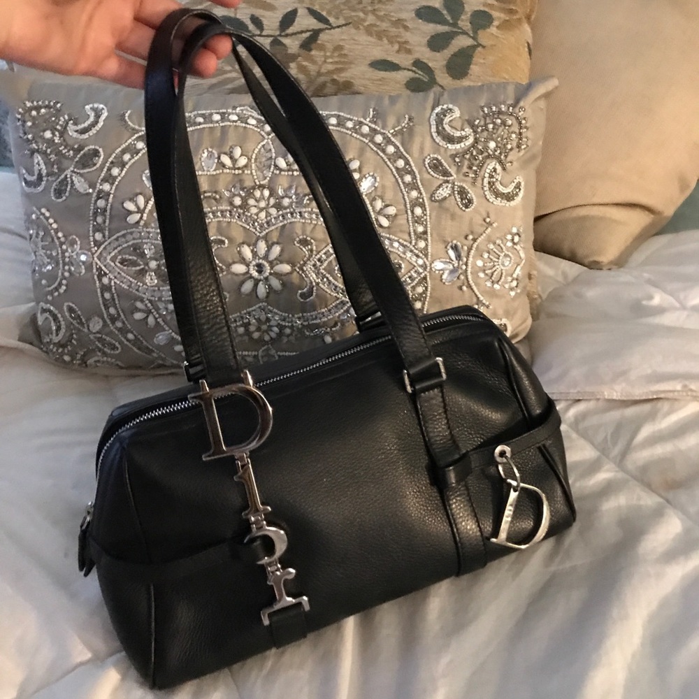 Black dior mini hand bag