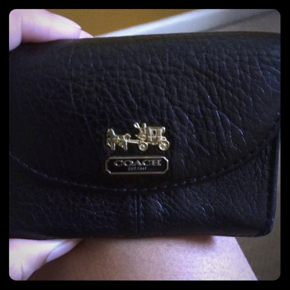 Black Coach Card Holder