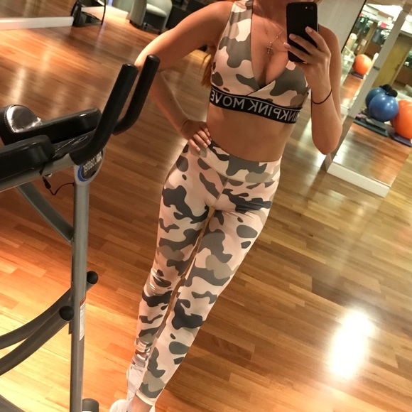 Pink camouflage set leggings + top LAST CHANCE - Picture 5 of 5