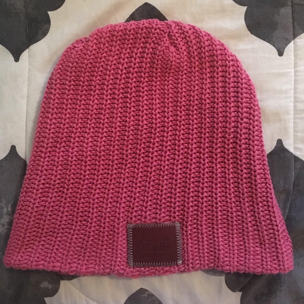 Love Your Melon Uncuffed Beanie - Rose