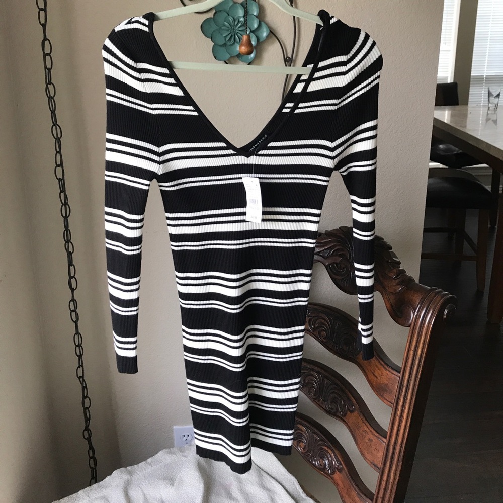 Kendall and Kylie form fitting sweater dress
