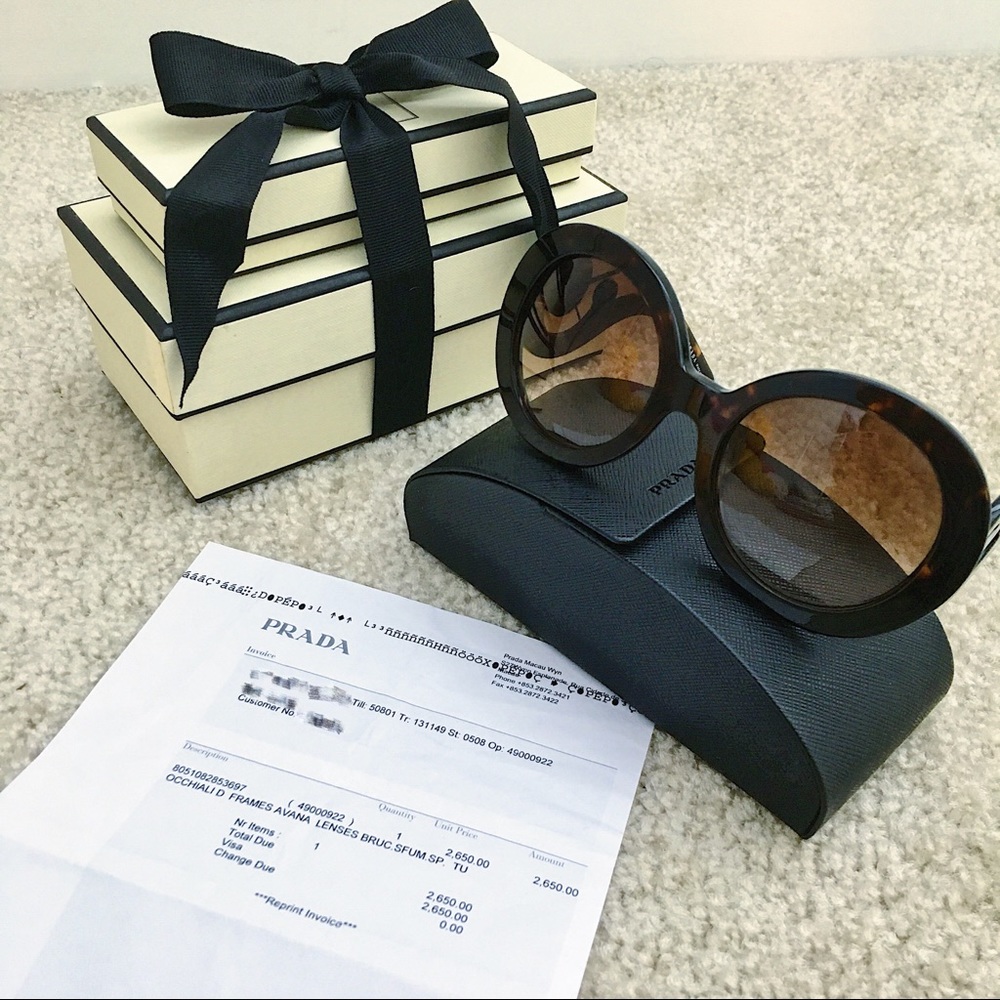 Prada Baroque Tortoise Sunglasses (with case)