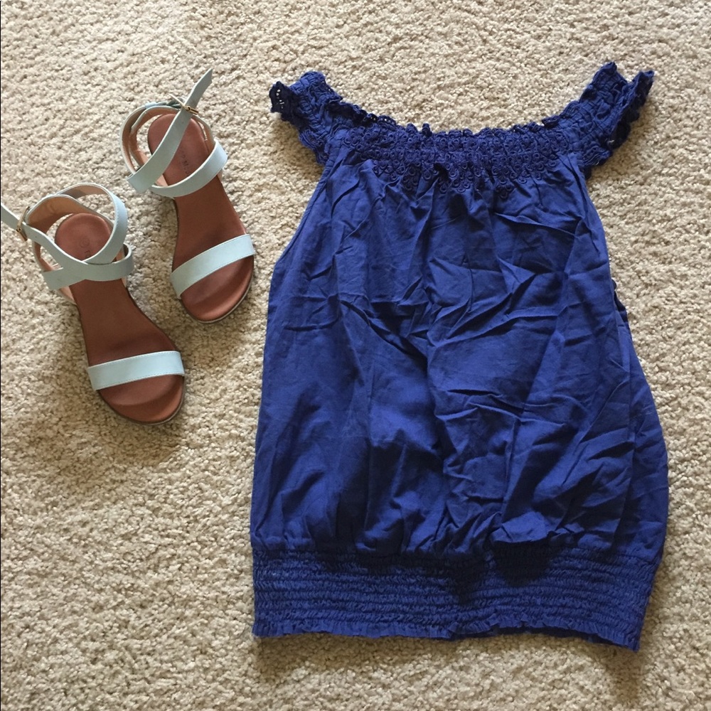 Charlotte Russe Navy Blue Blouse