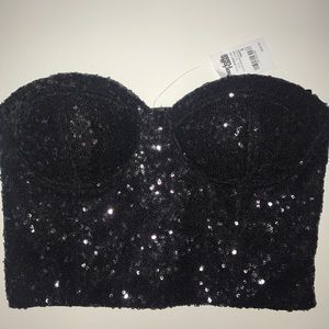 Black sequin bandeau