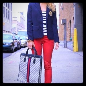 NY & Co red skinny jeans