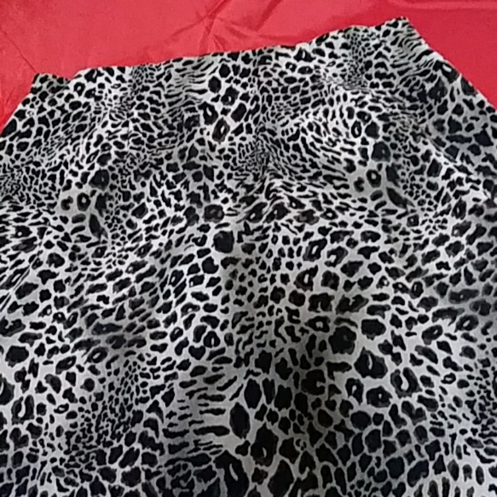 Spandex Leopard Print Skirt