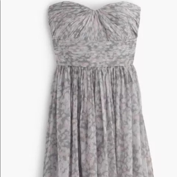 JCrew Marbella Chiffon Strapless dress - Picture 1 of 5