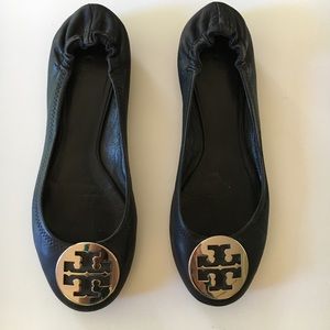 ⚡️Flash Sale--Tory Burch Reva Flat Black/Silver
