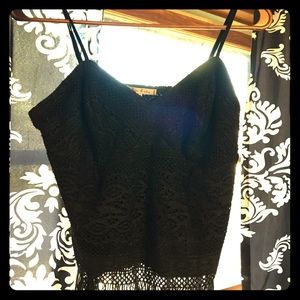 Chic glittery Lacey crop top