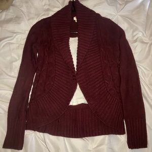 Maroon woven cardigan from target