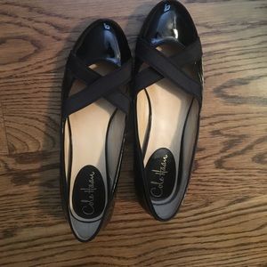 Cole Haan black glossy ballet flats
