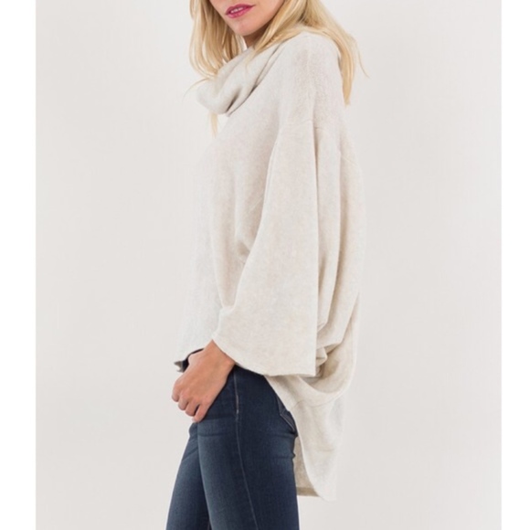 Charcoal Dolman Sleeve Cowl Neck Sweater sold - Picture 5 of 6