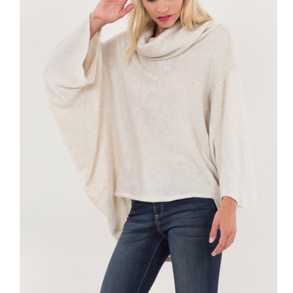 Charcoal Dolman Sleeve Cowl Neck Sweater sold - Picture 6 of 6