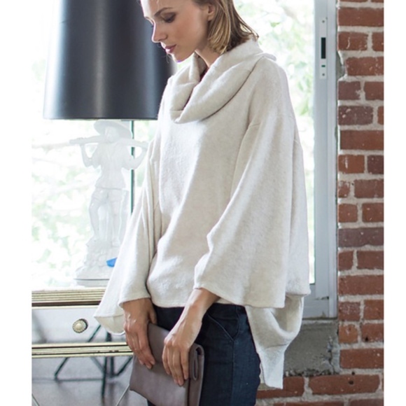 Charcoal Dolman Sleeve Cowl Neck Sweater sold - Picture 3 of 6