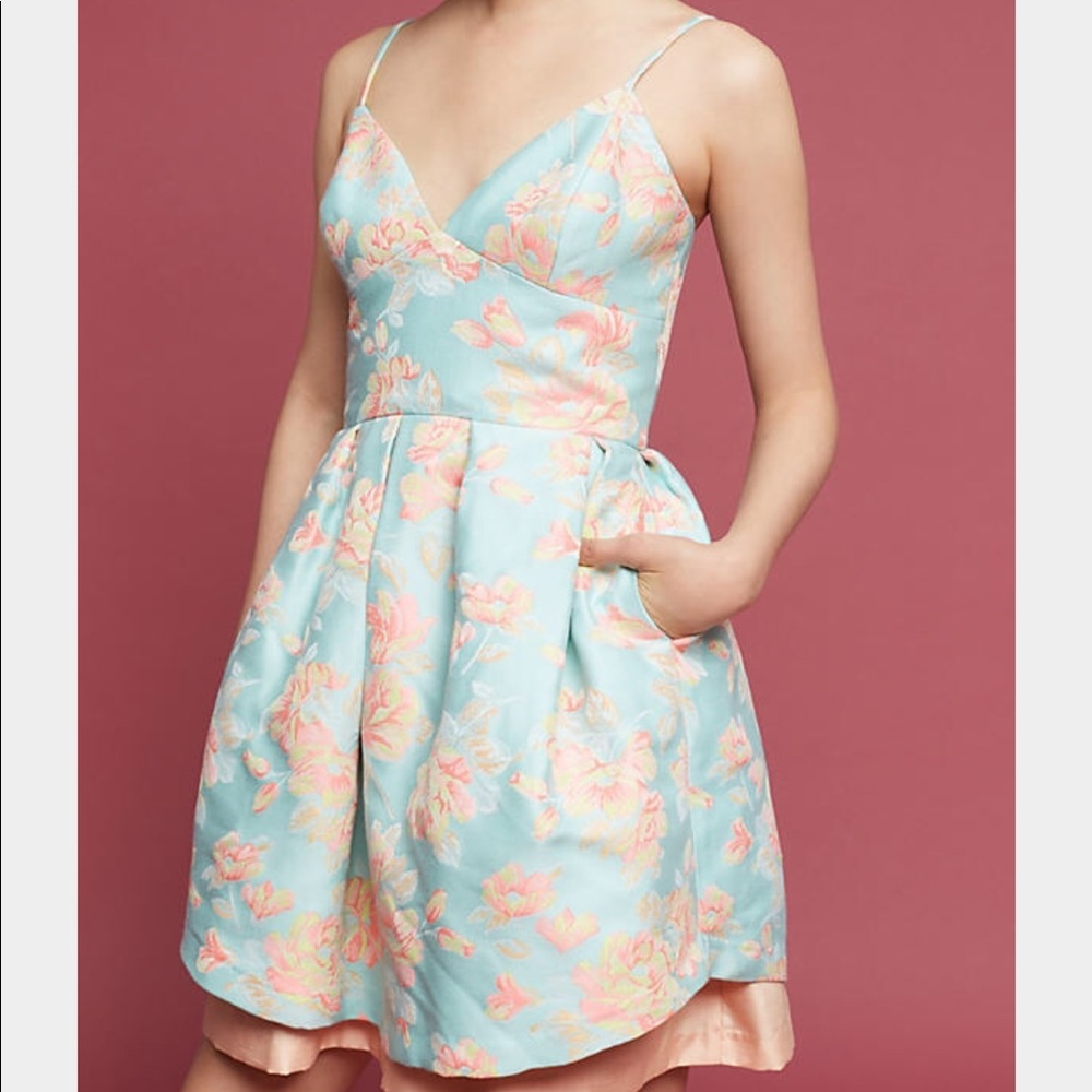 Anthropologie Brocade dress
