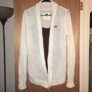 White loosely woven cardigan from Gilly Hicks