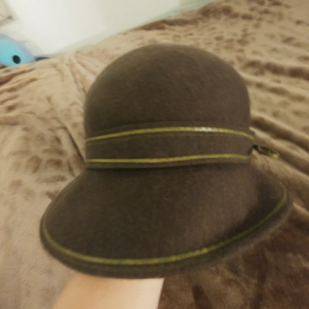 Cute olive green wool hat