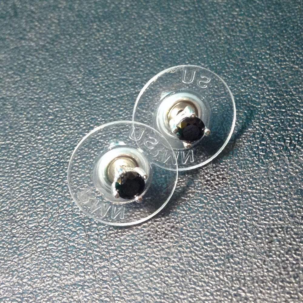 Black Stud Earrings