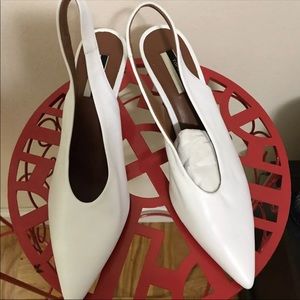 Topshop white heels