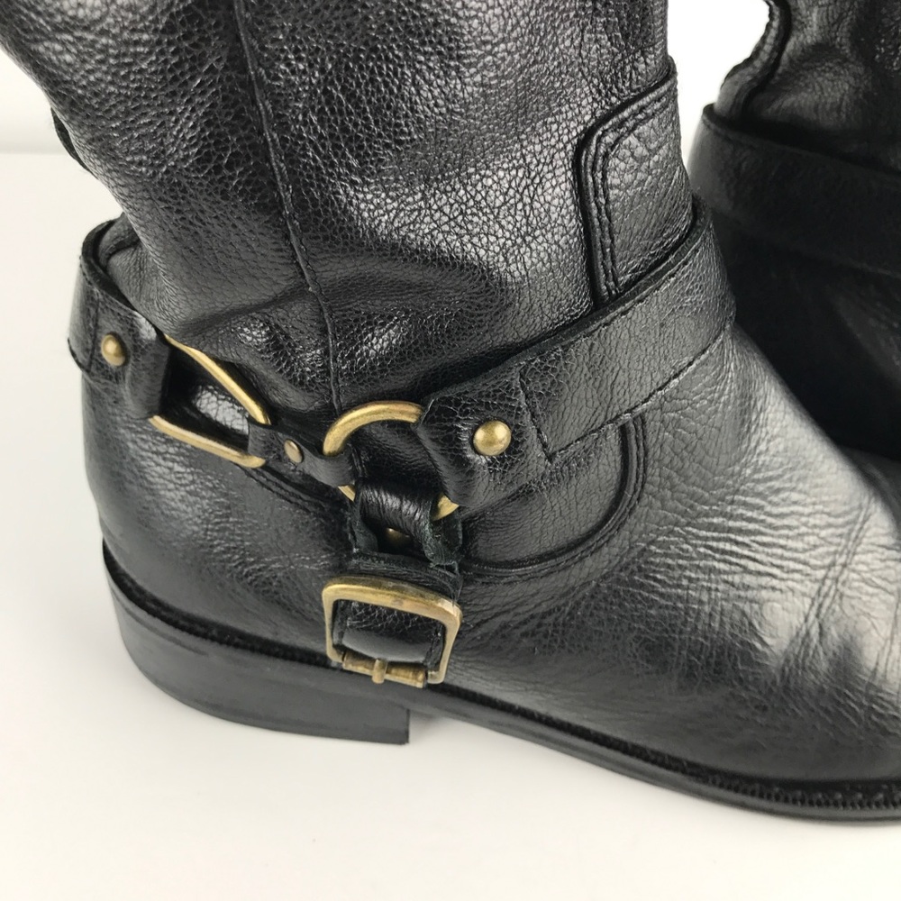ENZO ANGIOLINI SAUL LEATHER RIDING BOOTS