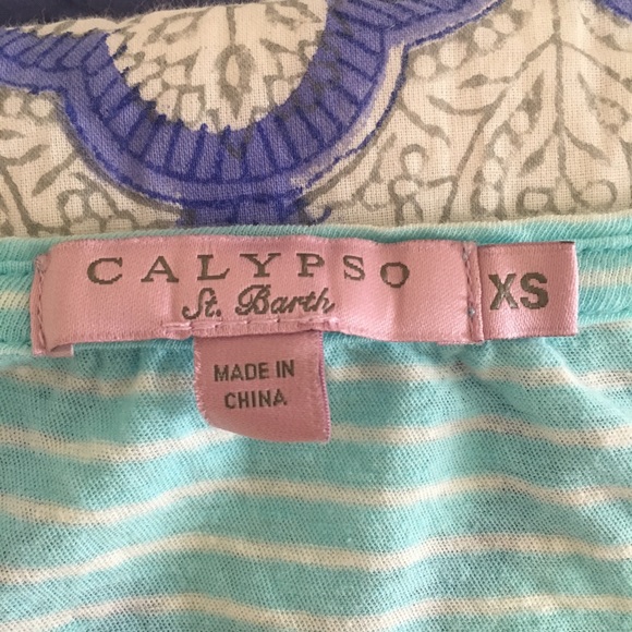 Calypso St Barth Short Sleeve Striped Tee - Picture 2 of 2