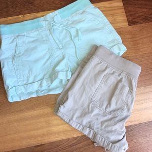 2 pairs LOFT linen shorts