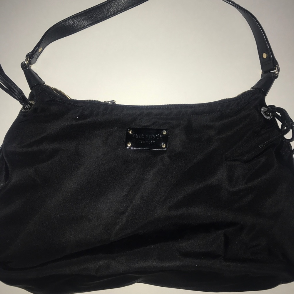 Kate Spade black athletic material purse