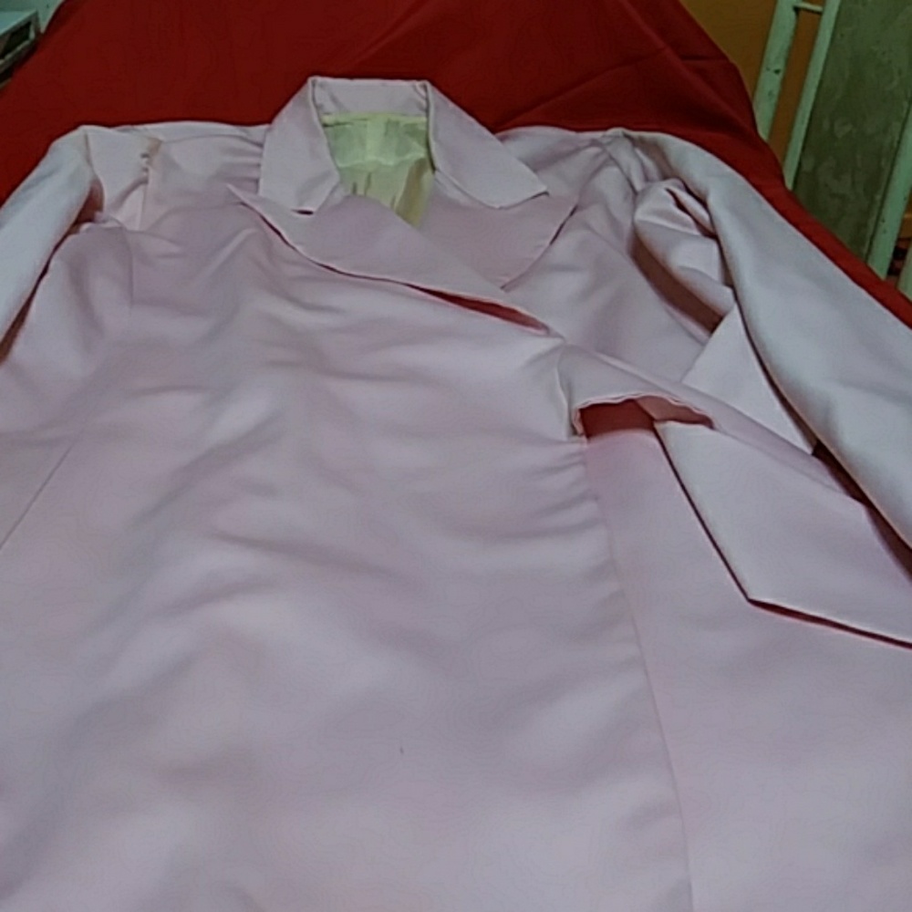 Pink Satin two piece Satin Suit.