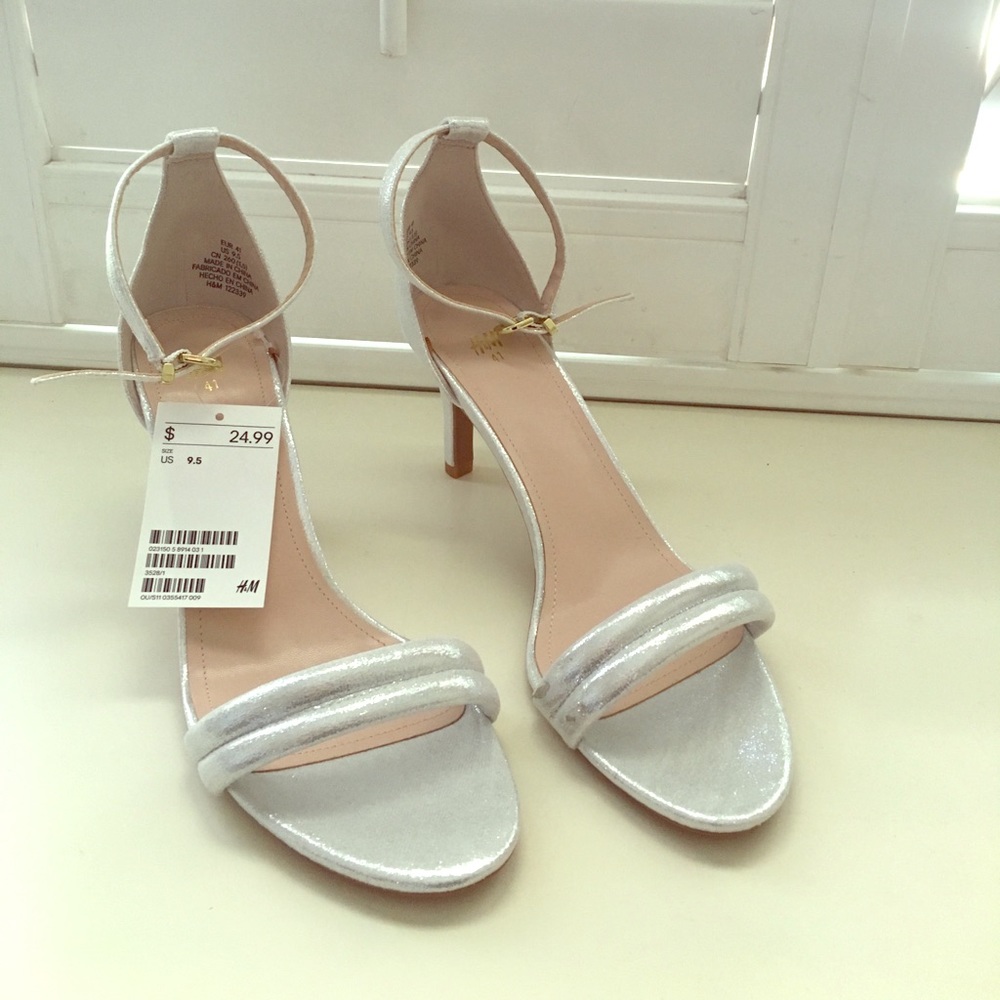 H&M silver heels