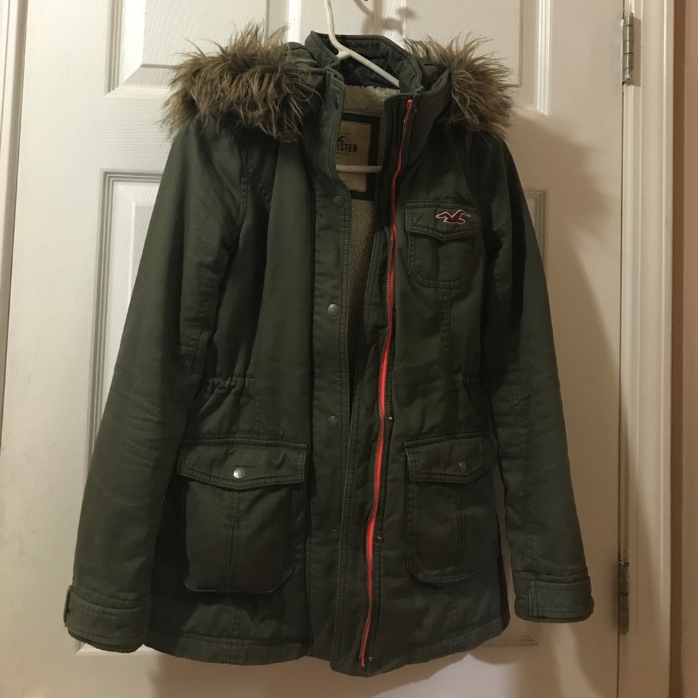 Army green hollister jacket