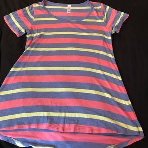 Beautiful tee with stripes. It's a show stopper.