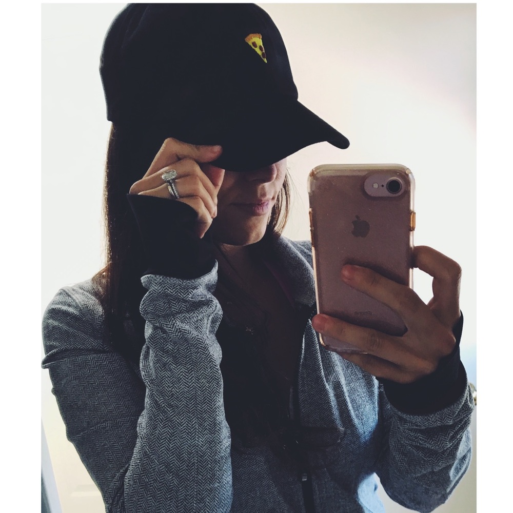 NEW-FIRM PRICE 🍕 Pizza black gym baseball dad hat