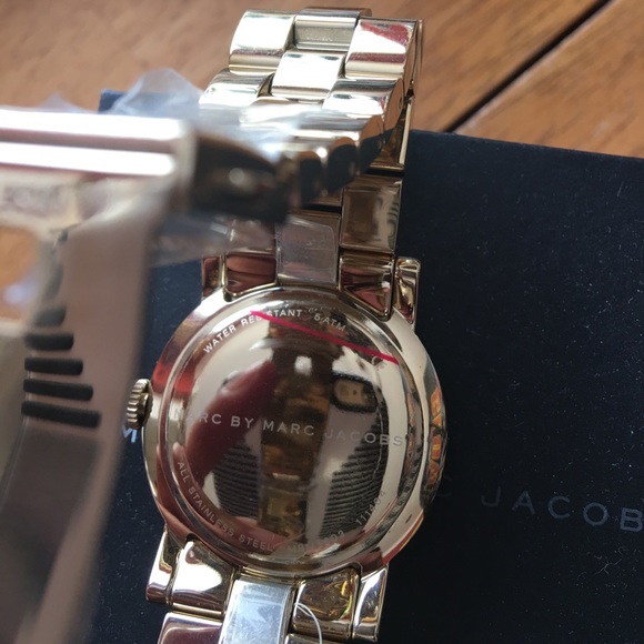 NWT Marc By Marc Jacobs Gold Watch with blue face - Picture 3 of 6