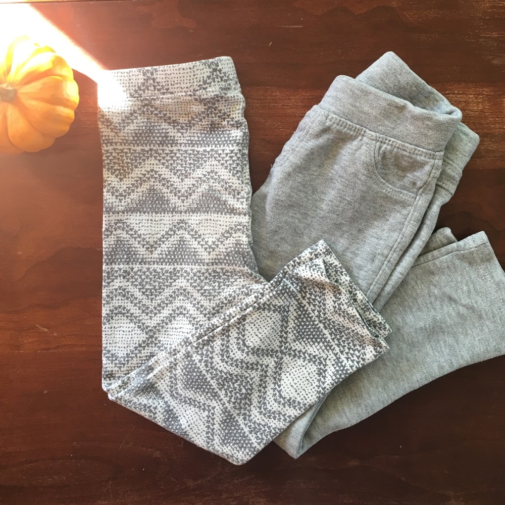 LOT of 2 grey toddler leggings 2T