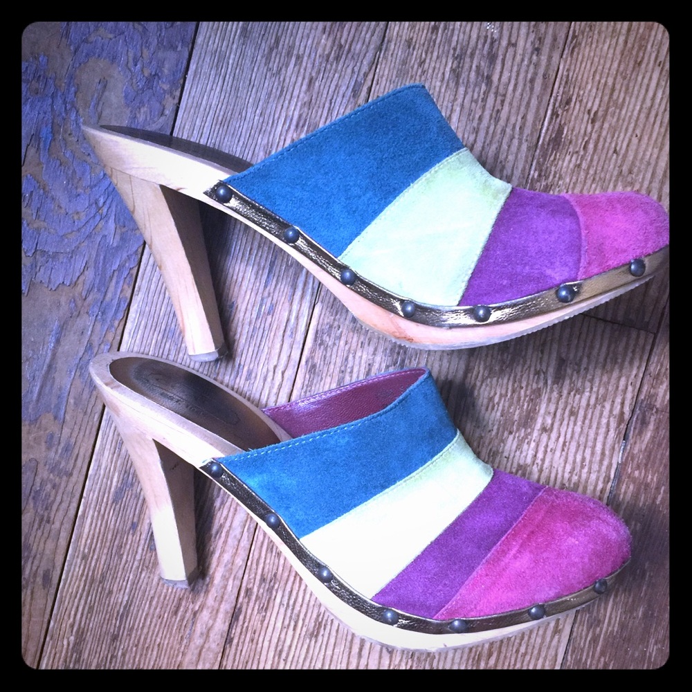 Coach Heeled Clogs