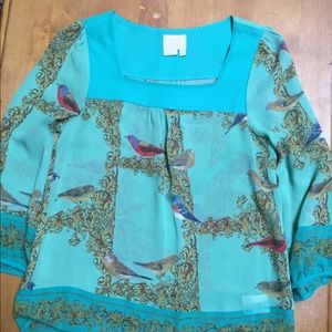 Anthropologie 100% silk shirt