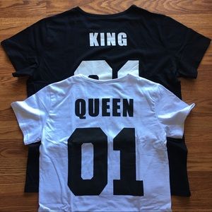 New KING QUEEN Couples Shirt