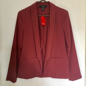 Fall Red Oversized Blazer