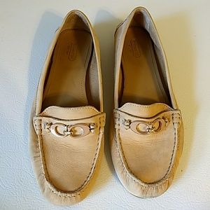 Coach cream flats