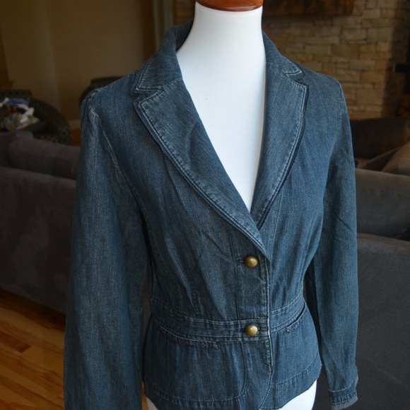 JONES WEAR JEANS  DENIM BLAZER - Picture 5 of 8