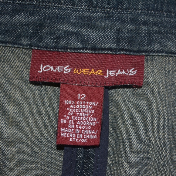 JONES WEAR JEANS  DENIM BLAZER - Picture 3 of 8